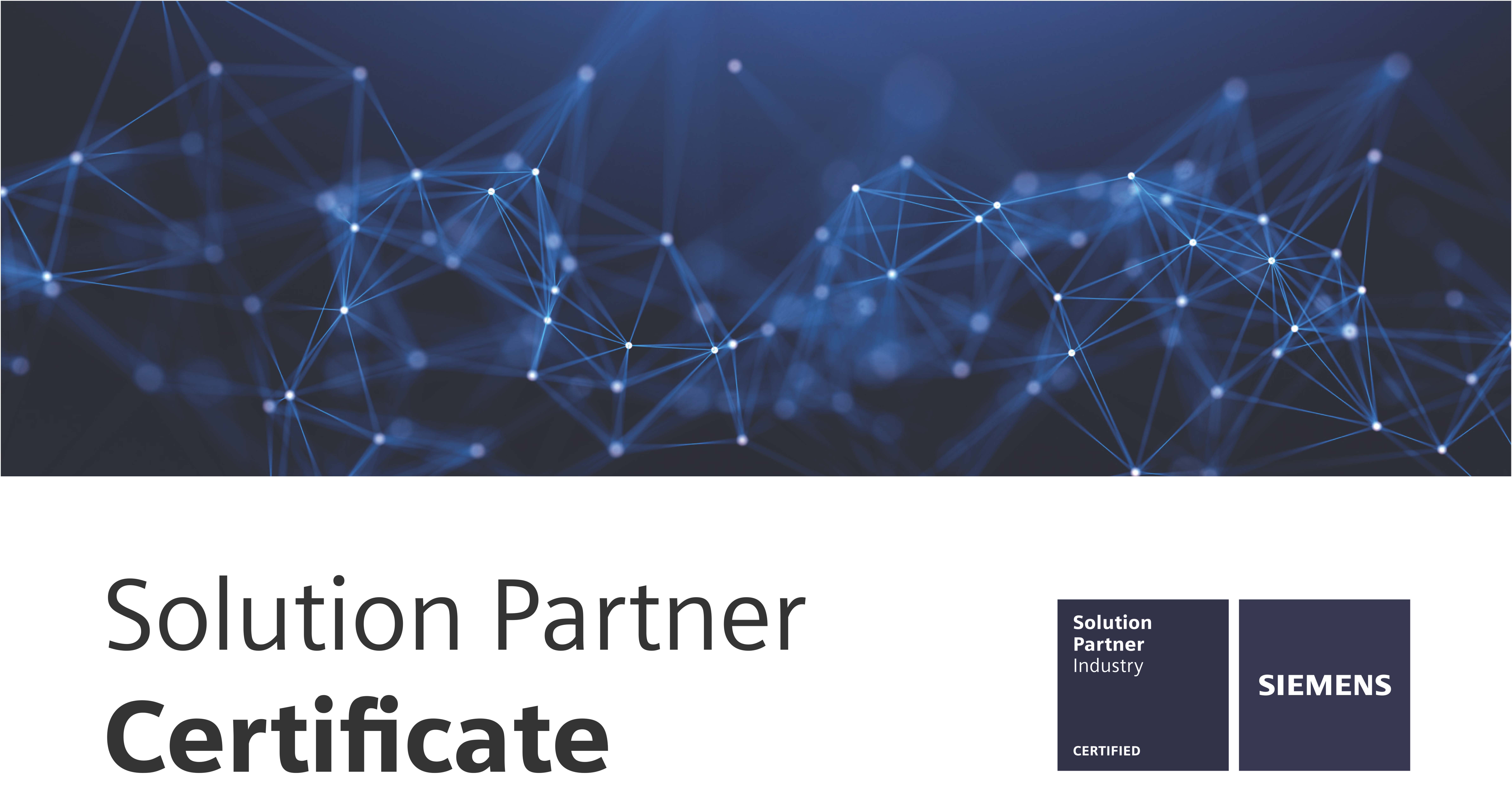 Certificado Siemens Solution Partner Drives & Motion — TAUS